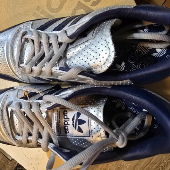 Adidas Originals Galaxy OG Silver Metallic/Night Indigo Shoes JR1614 MENS SZ 10 - Picture 6 of 14